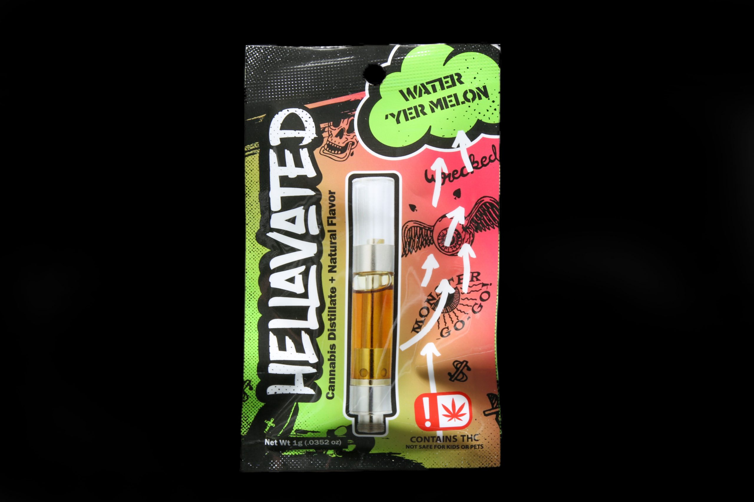 Photograph of product: Water 'Yer Melon Distillate Cartridge | 1G | Hellavated