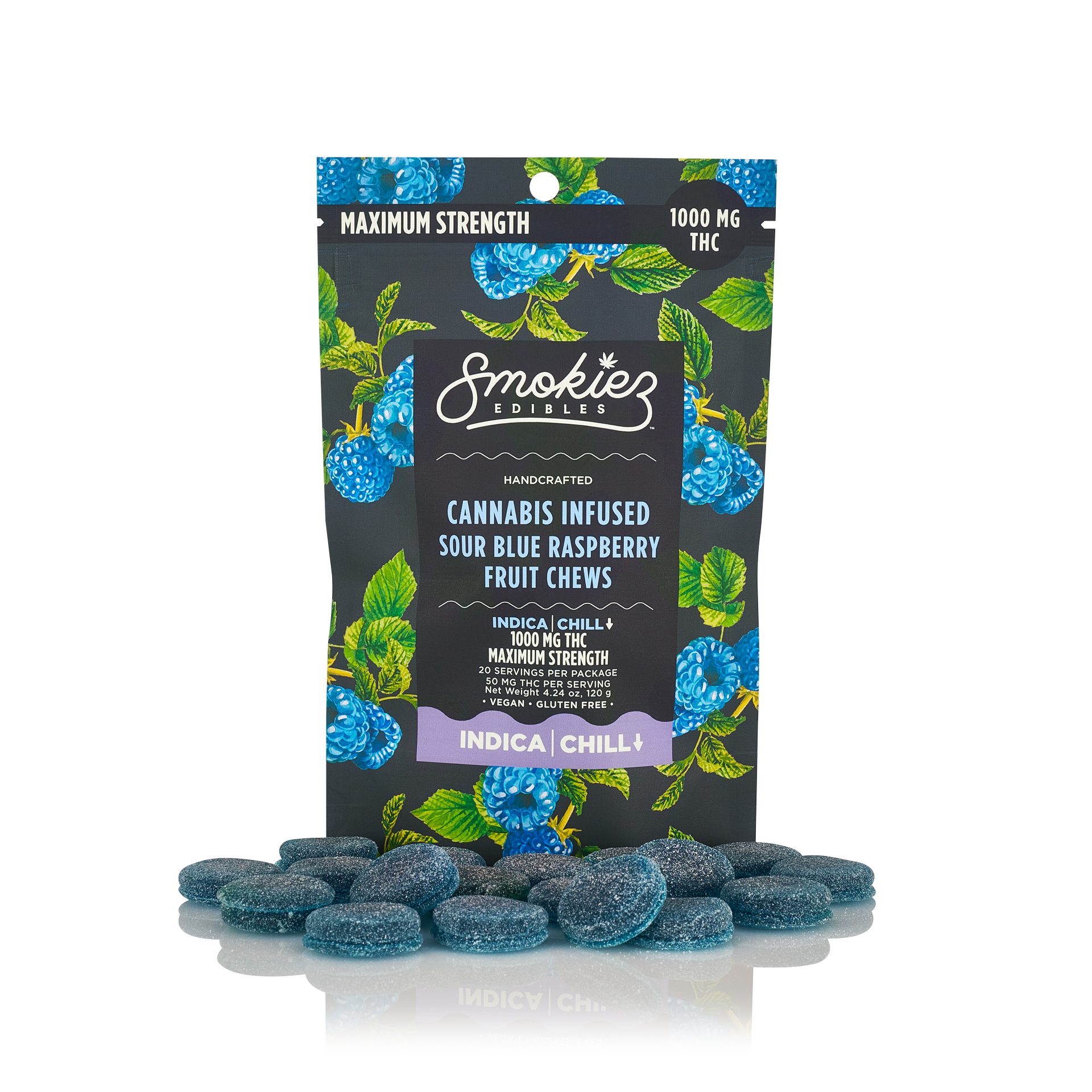 Photograph of product: Sour Blue Raspberry | 20 x 50mg