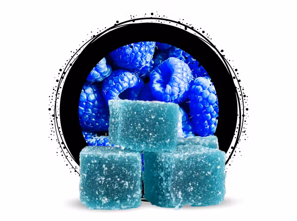 Photograph of product: Ozone | Blue Raspberry | Soft Chews | 100mg | 20pk