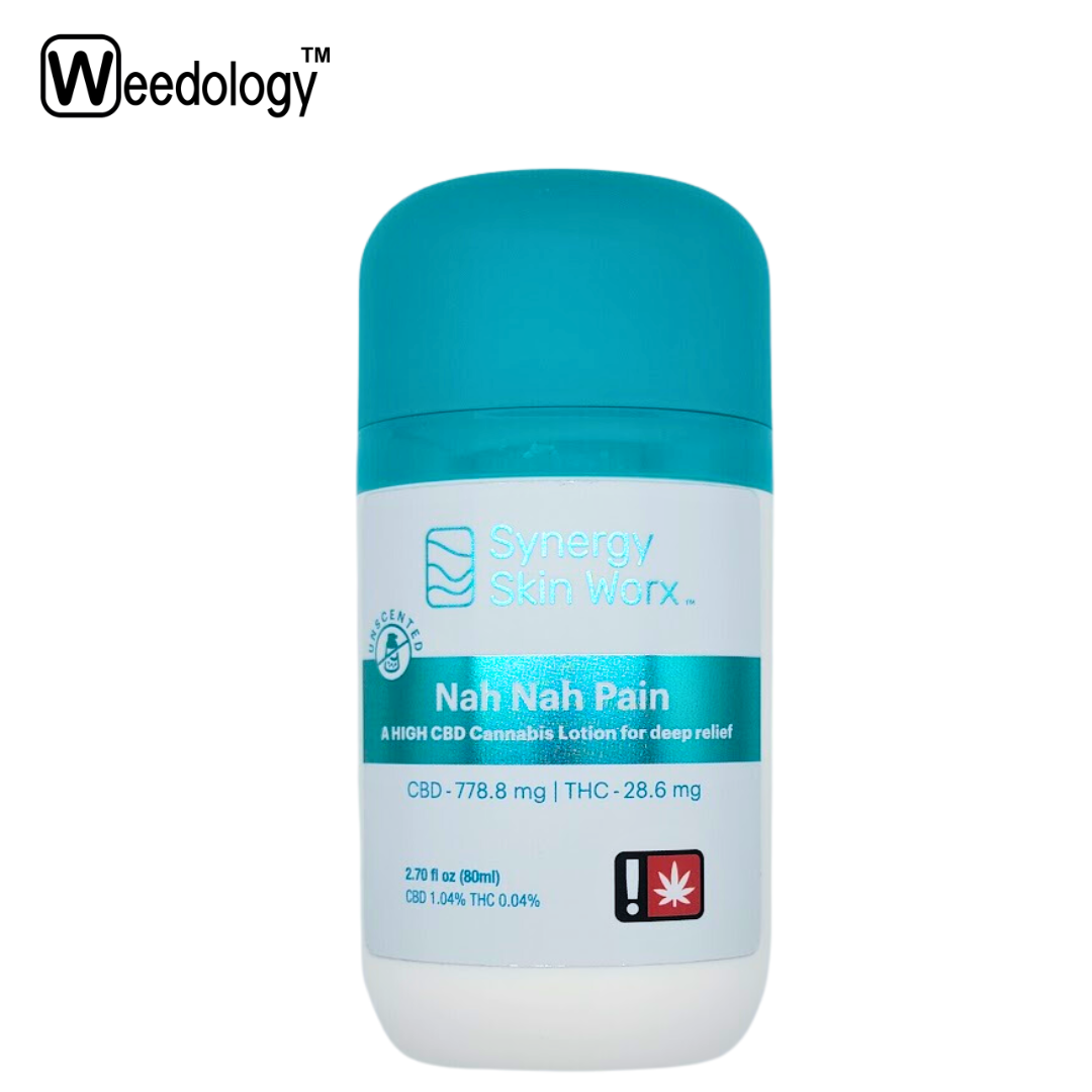 Photograph of product: Synergy Skin Worx NAH NAH PAIN Unscented CBD Lotion