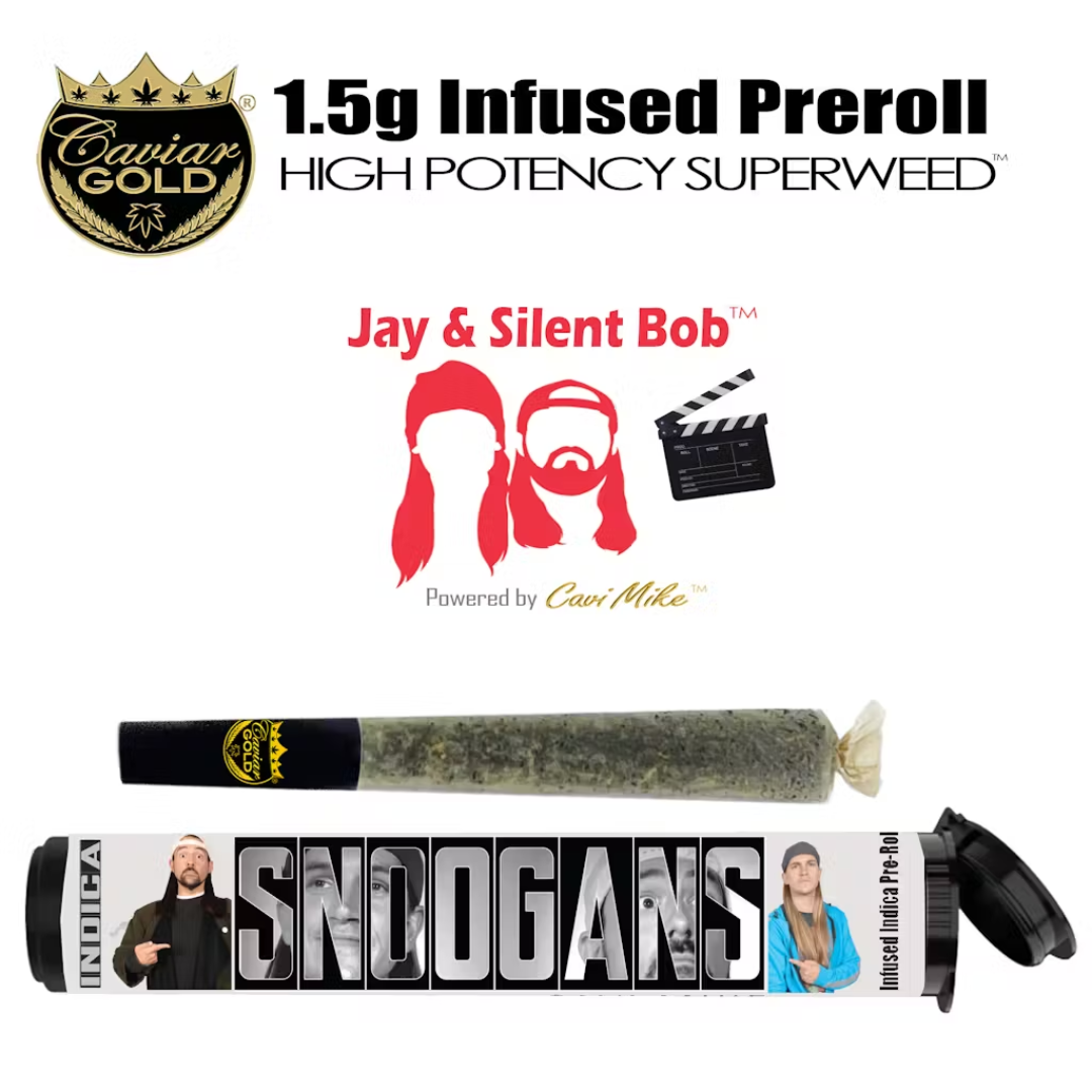 Photograph of product: Cavi Cone - Jay & Silent Bob Snoogans (Oui'd) Infused Preroll