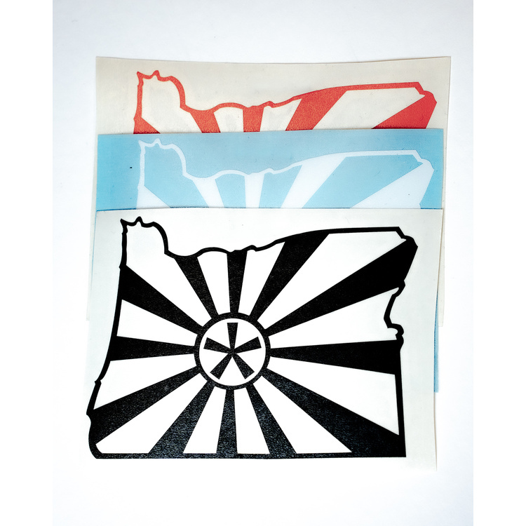 Photograph of product: $1 - Tokyo - (SM) White Oregon Burst Sticker