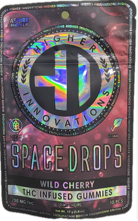 Photograph of product: Hi   200mg Space Drops   Wild Cherry