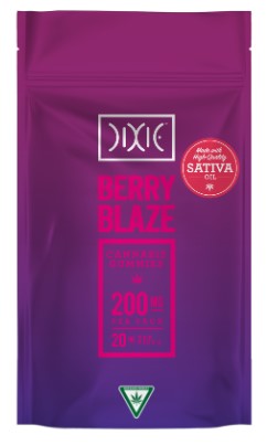 Photograph of product: Berry Blaze 200mg Gummies by Dixie