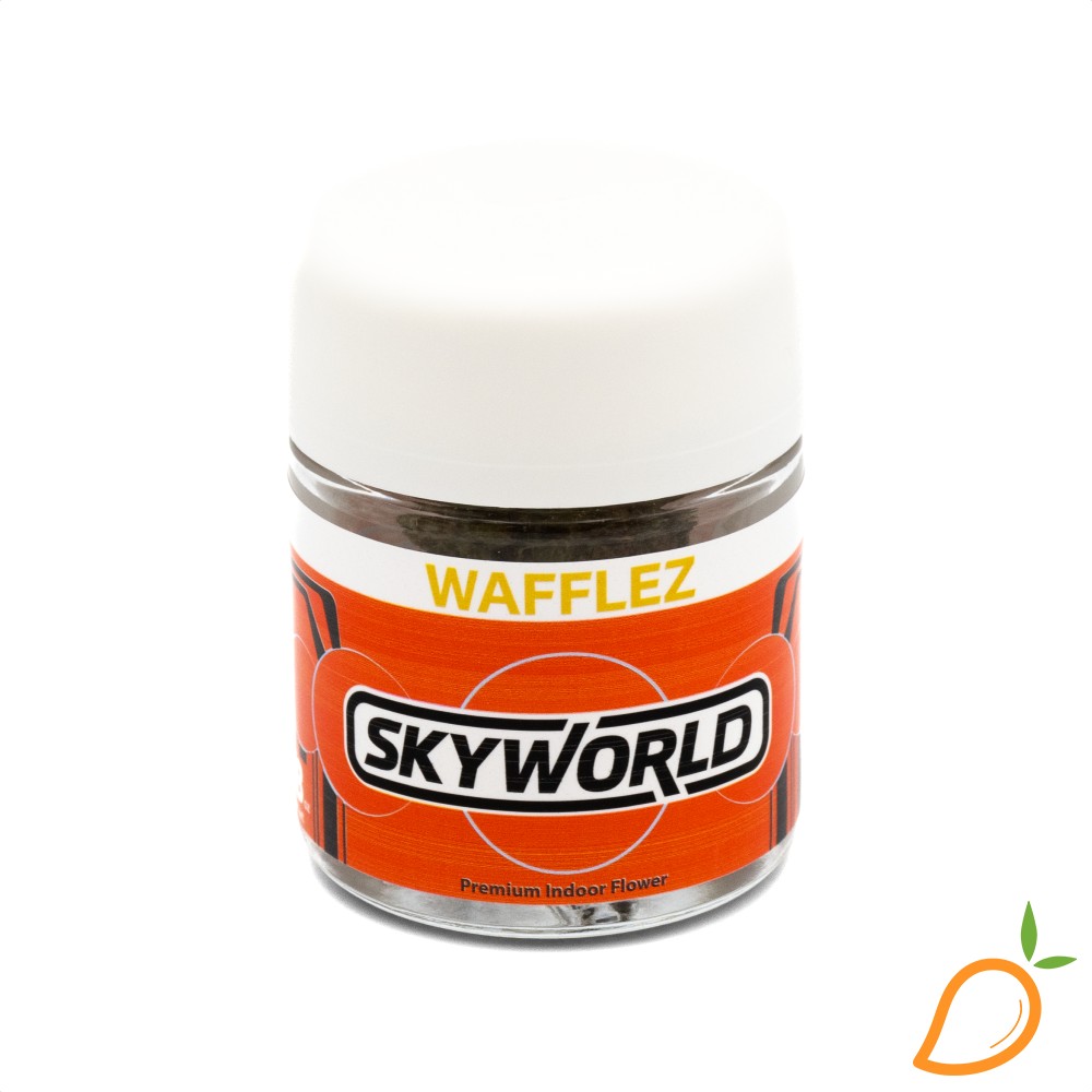 Photograph of product: 3.5g Wafflez Prepackaged Flower Skyworld