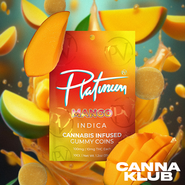 Photograph of product: 200MG MANGO GUMMY COINS