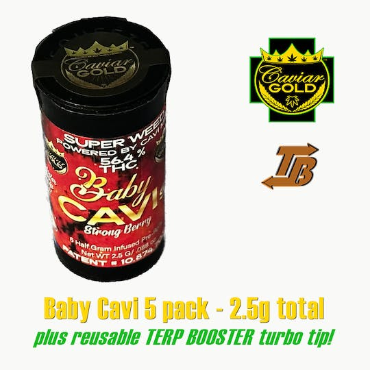 Photograph of product: Baby Cavi 5 Pack - Strong Berry