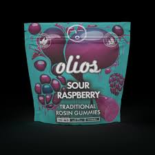 Photograph of product: Olio | Rosin Gummies | Sour Raspberry | 100mg