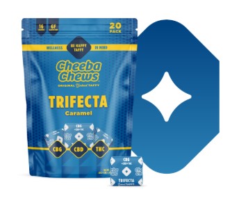 Photograph of product: Trifecta Taffy - 1:1:1 CBG:TH-oui:CBD -  20pk - Cheeba Chews