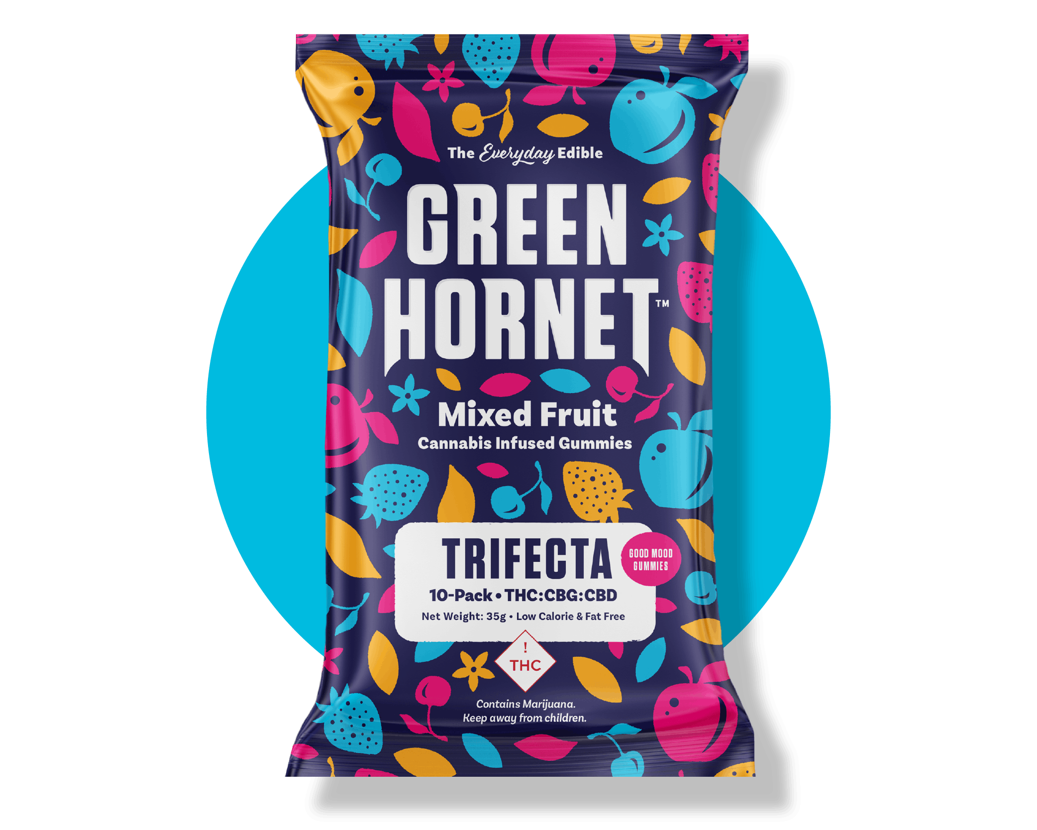 Photograph of product: Trifecta Good Mood Gummies - 100mg TH-oui/CBD/CBG