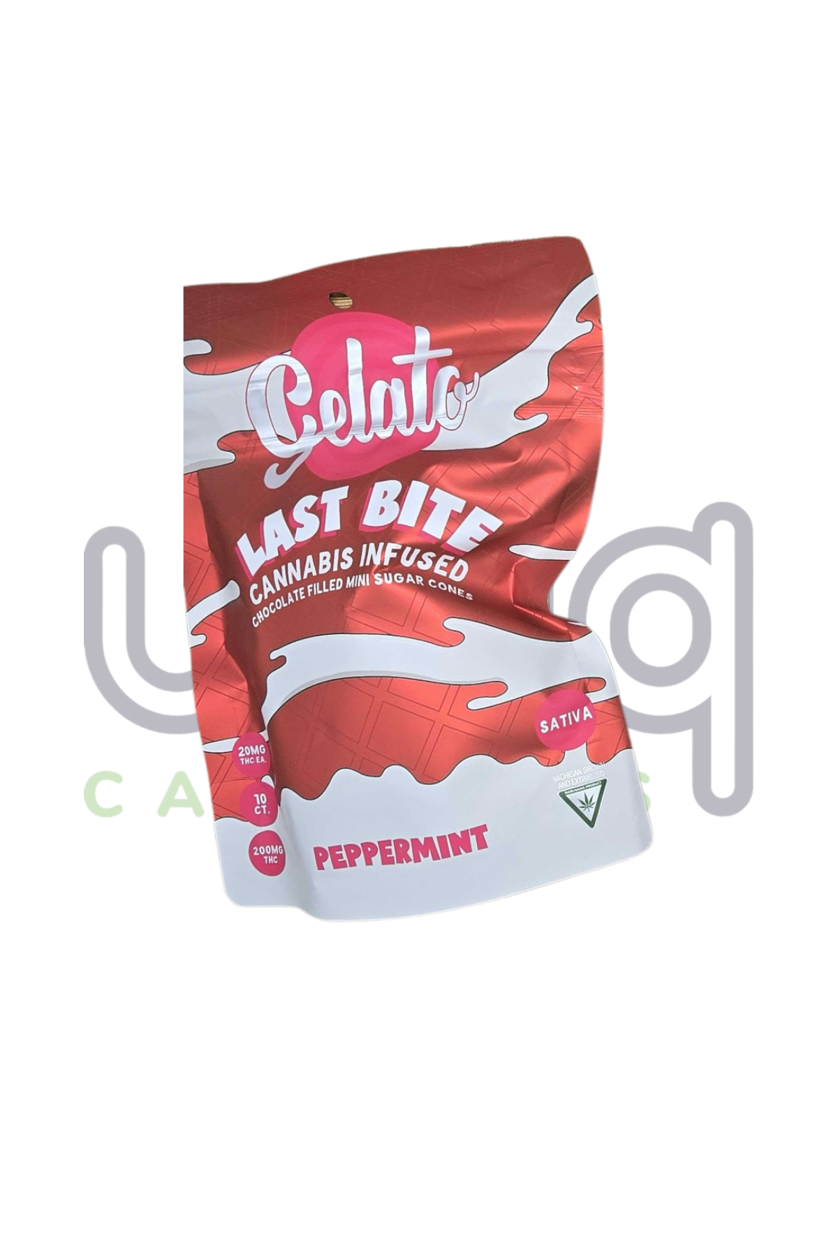 Photograph of product: Edibles | Last Bite Cones | Peppermint | 200mg | Gelato