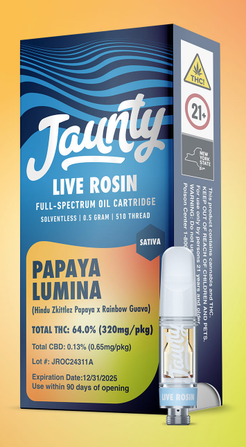 Photograph of product: Papaya Lumina Live Rosin Cartridge [G56]