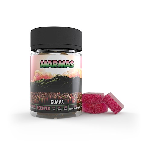 Photograph of product: 1:1 CBG Guava Chews | 10-pack