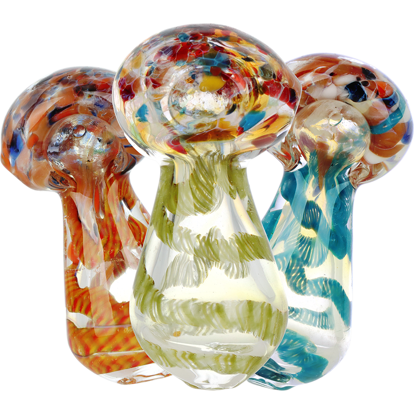 Photograph of product: OCEANIC FRIT ROPE COIL GLASS SPOON PIPE | 3.25"