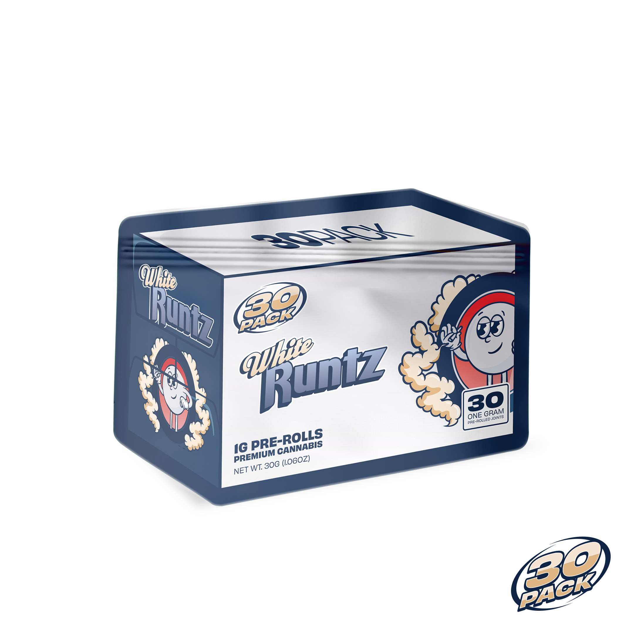 Photograph of product: 30 Pack | 1g Preroll 30pk | White Runtz