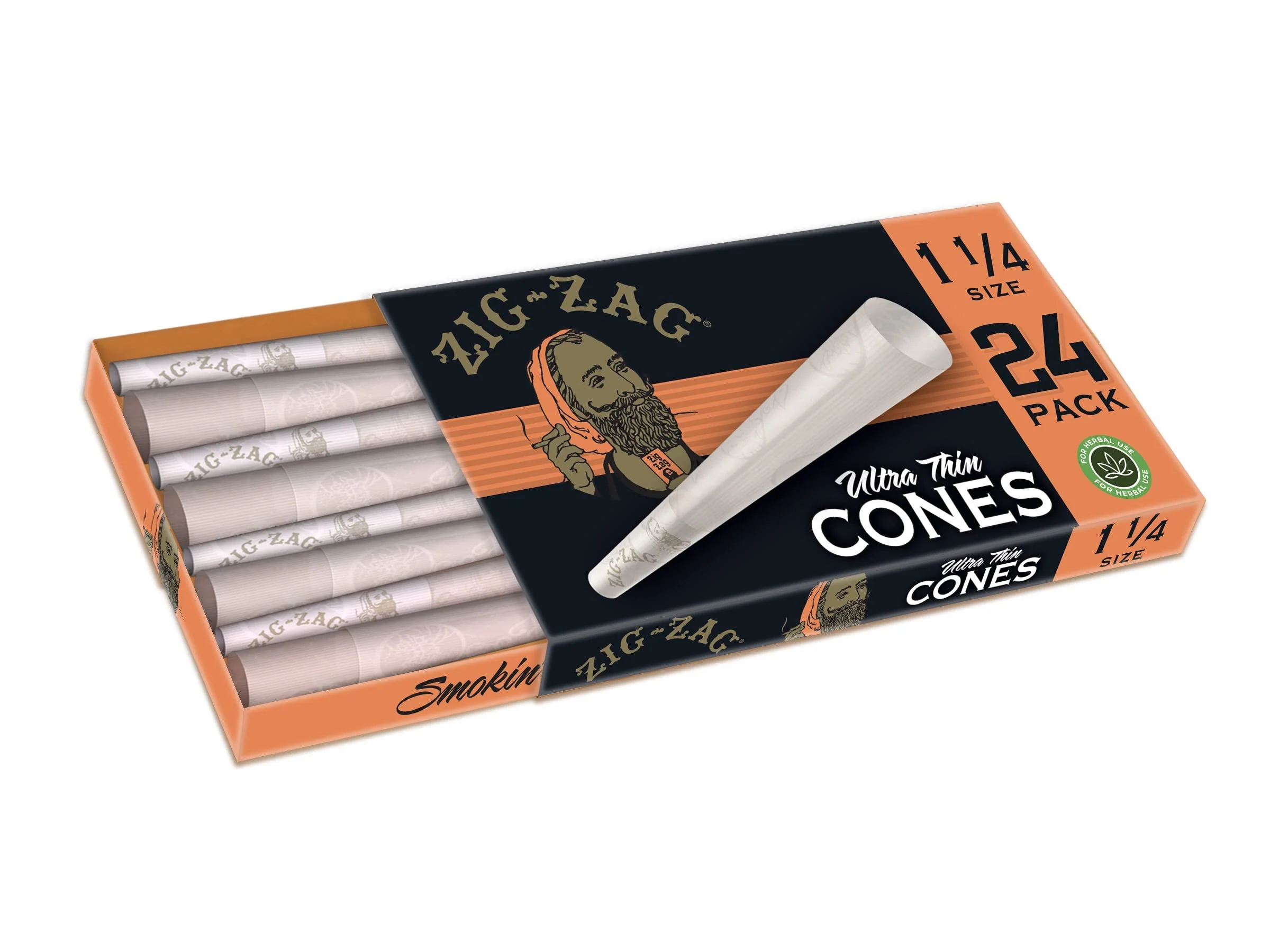 Photograph of product: Zig Zag | Ultra Thin | 1 1/4 Cones 24PK