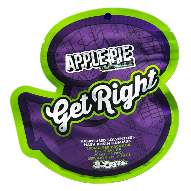 Photograph of product: 3Lefts | Apple Pie | 200mg | au chocolat Rosin Gummies