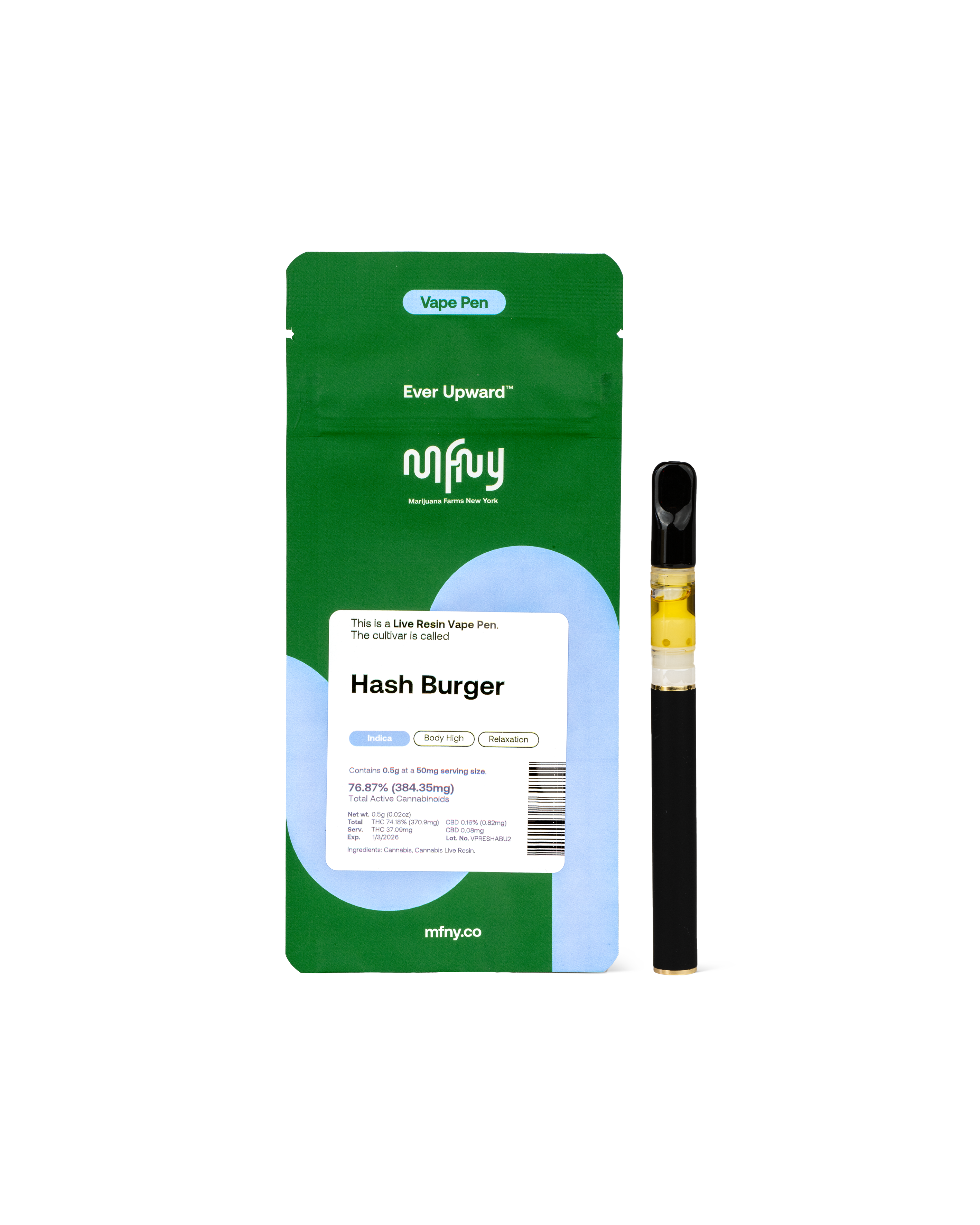 Photograph of product: Live Resin au chocolatBURGER | .5 g AIO