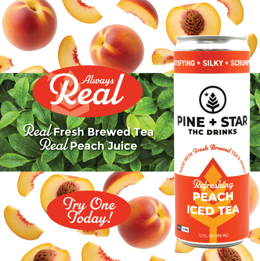 Photograph of product: Peach Iced Tea | Infused Sparkling Seltzer 12oz 5mg