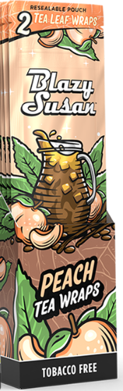 Photograph of product: Blazy Susan Tea Leaf Wraps | 2pc | Peach (W)