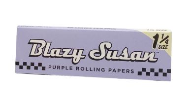 Photograph of product: Blazy Susan Ultra Thin Purple Rolling Papers 1 1/4 50pk