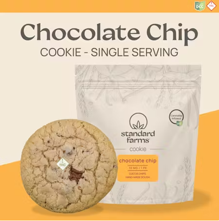 Photograph of product: Standard Farms | Chocolate Chip 1pc | 10mg Cookie