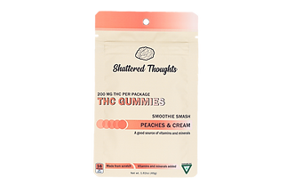 Photograph of product: Shattered Thoughts - Peaches and Cream Gummies  200mg