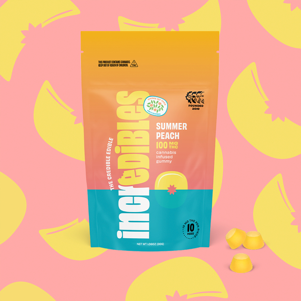 Photograph of product: Summer Peach | Gummies | 10 pack | 100mg TH-oui