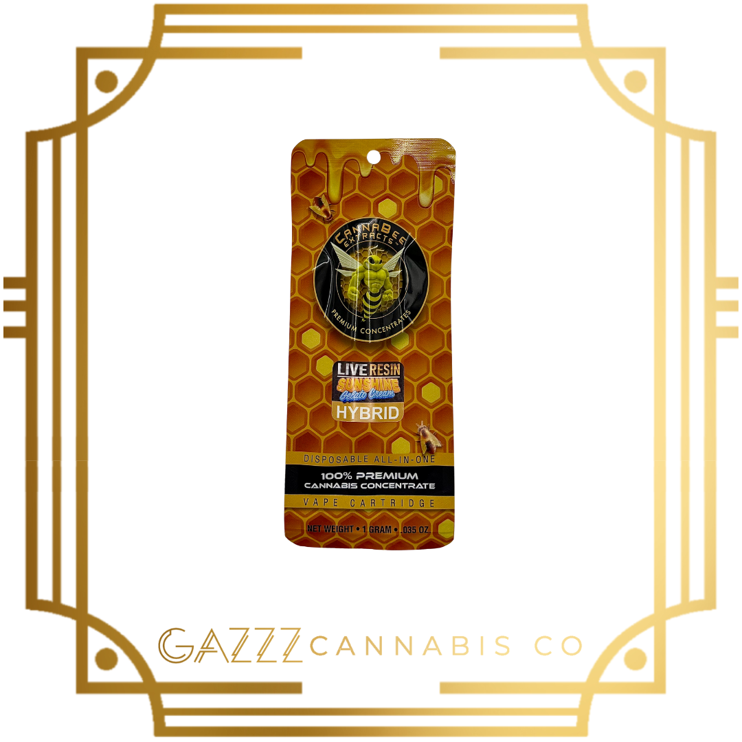 Photograph of product: Disposable | Cannabee AIO | Live Resin - Sunshine Gelato Cream