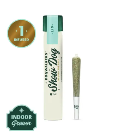 Photograph of product: DogWalkers Animal Face Big Show Dog Infused Pre Roll (Sit)