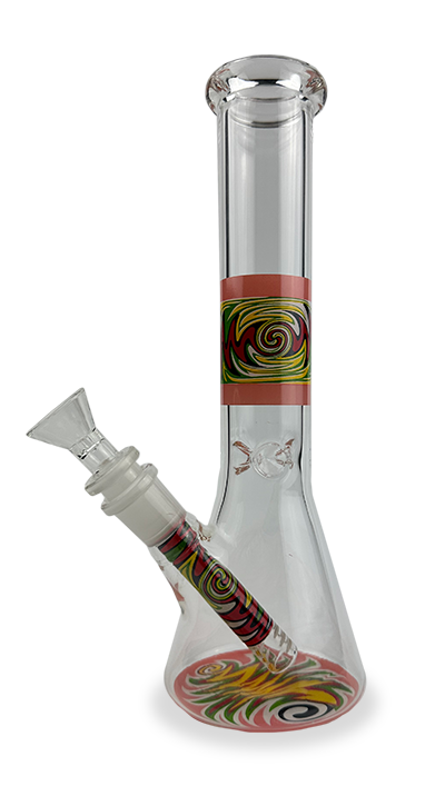 Photograph of product: 10" sirEEL 3-Section Wig-Wag Beaker Bong w/Flower Bowl | Assorted Colors