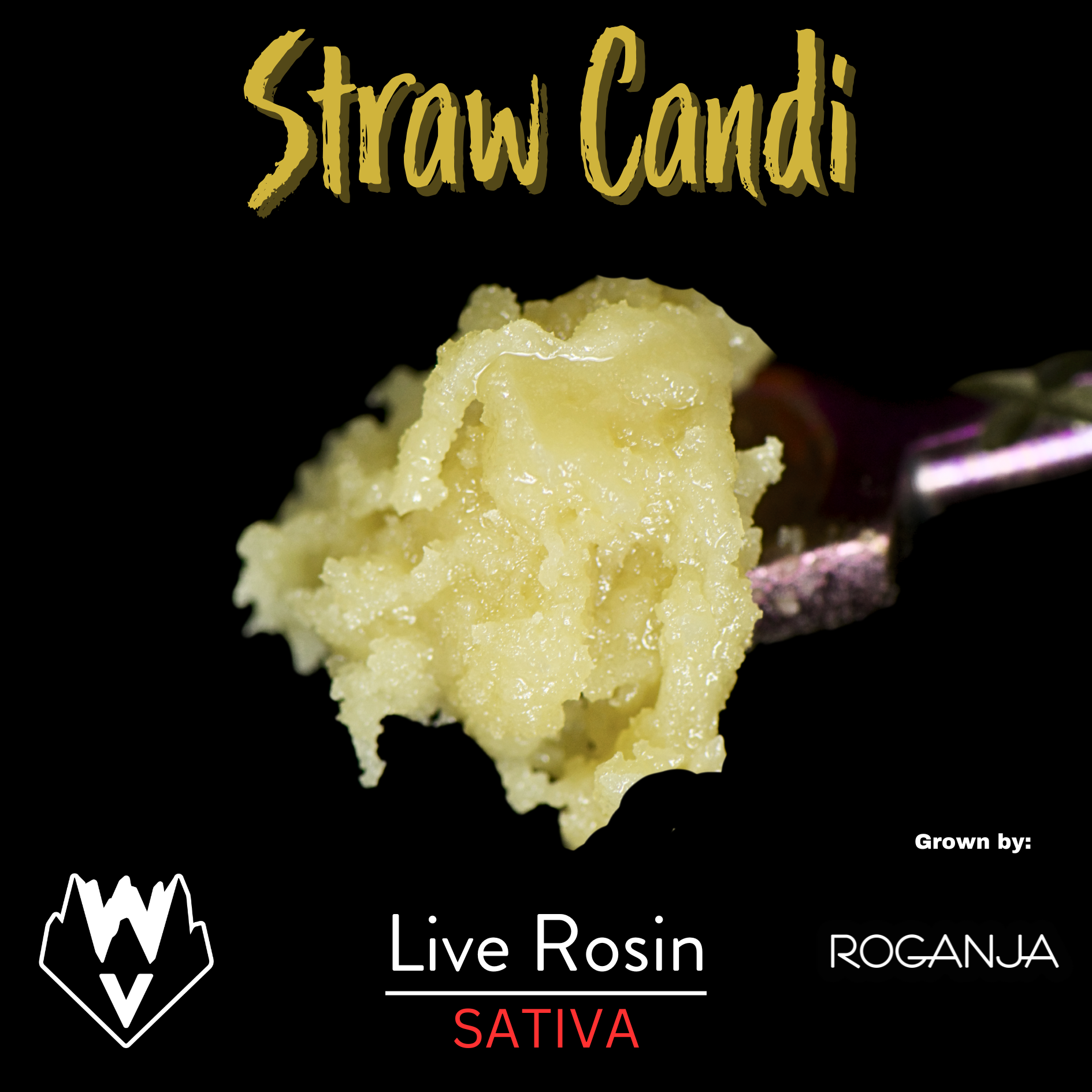 Photograph of product: WVA Straw Candi Live Rosin
