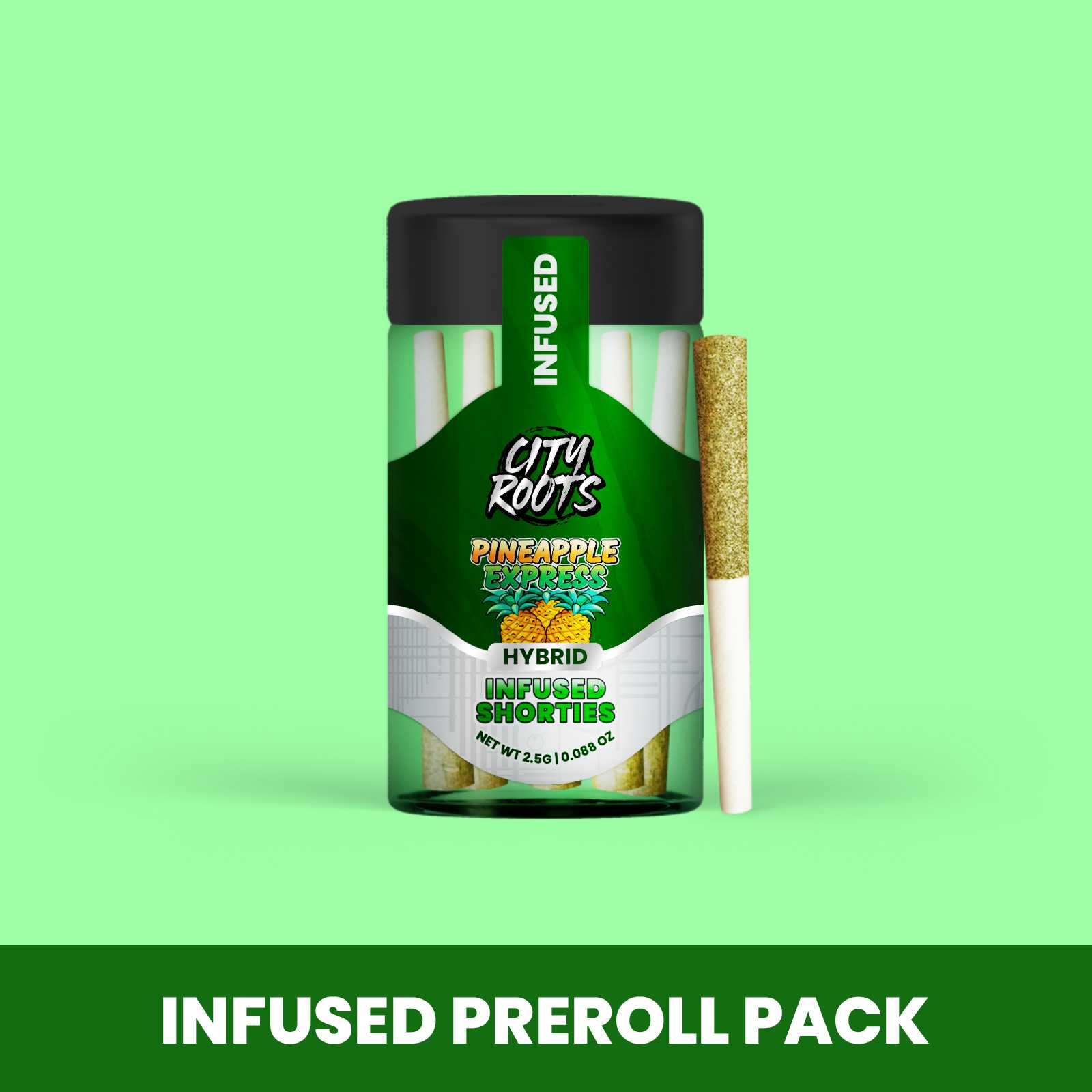 Photograph of product: City Roots - Pineapple Express (Hybrid) 5pk Infused Prerolls