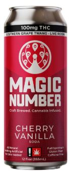 Photograph of product: 100mg - Magic Number Soda - Cherry Vanilla - GLS (B)
