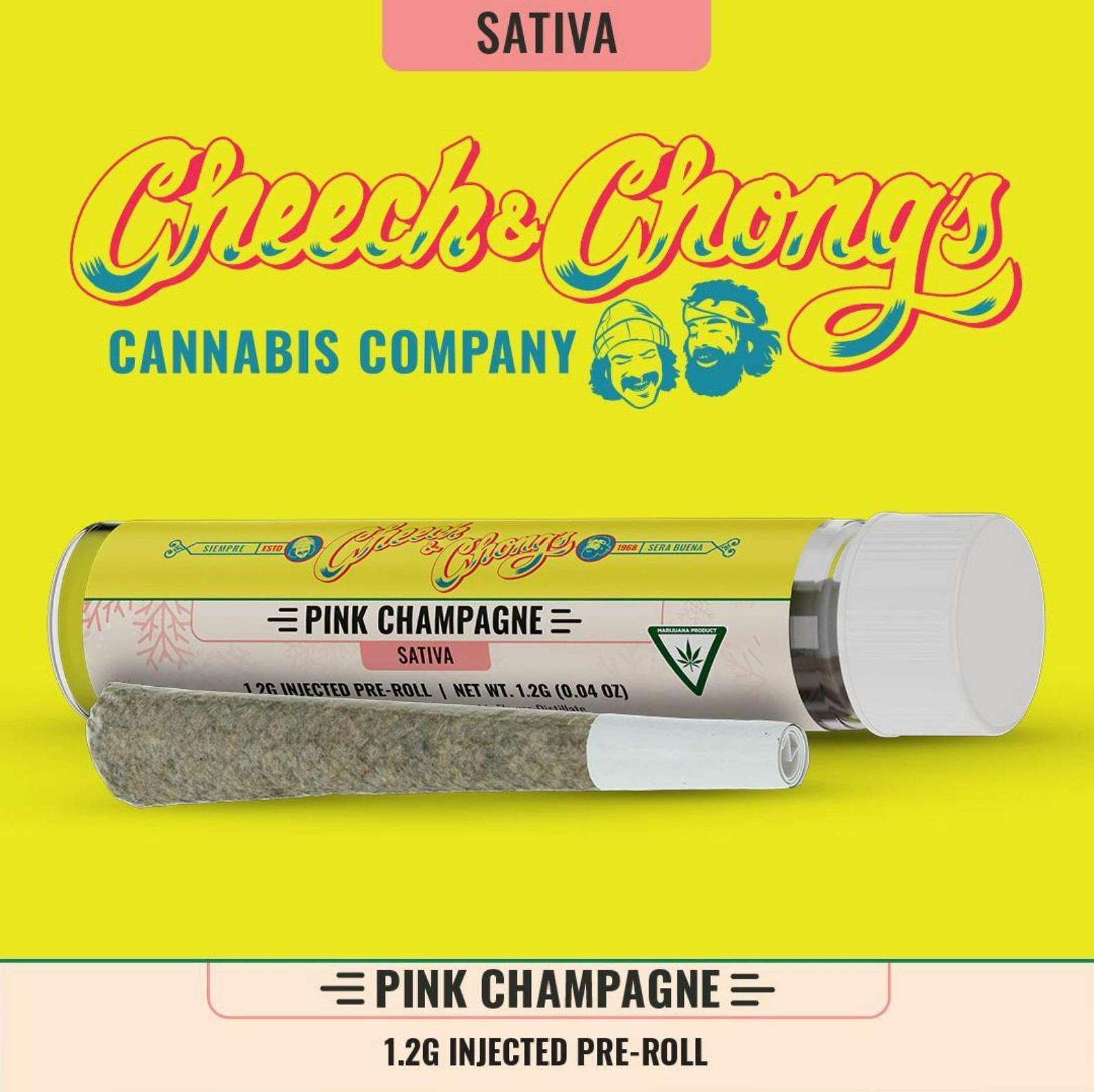 Photograph of product: Cheech & Chong's - Pink Champagne Infused Pre-Roll 1.2g | 6/$20