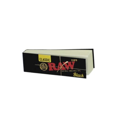 Photograph of product: Raw Black Tips | 50 Pack