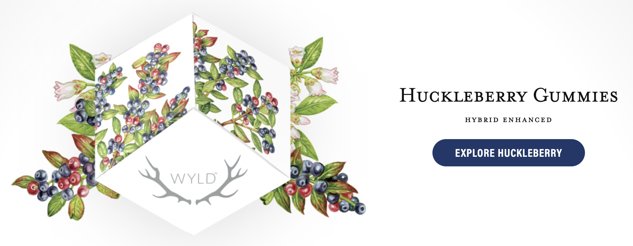 Photograph of product: WYLD GUMMIES HUCKLEBERRY HYBRID 10MG TH-oui EACH (100MG) TH-oui PER PACK
