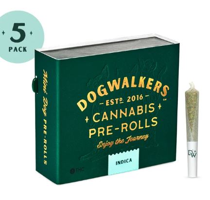 Photograph of product: Dogwalkers White Durban Pre-Roll 5-Pack