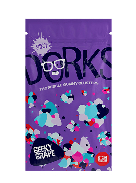 Photograph of product: Geeky Grape Pebble Gummy Clusters | 200mg