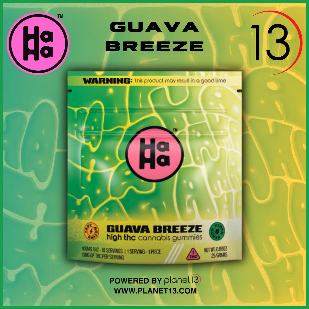 Photograph of product: Guava Breeze Gummies 100mg (10mg ea | 10-Pack)