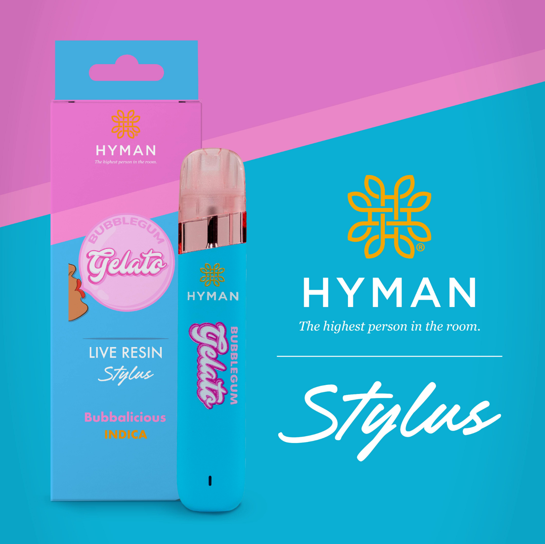 Photograph of product: Hyman - Bubblegum Gelato Live Resin Disposable 1g | 3/$50