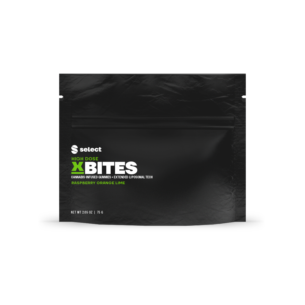 Photograph of product: X Bites High Dose Raspberry Orange Lime Gummies 10 Pack