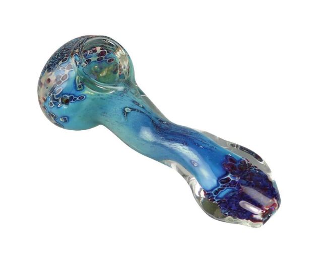 Photograph of product: Wiggle Frit Glass Spoon Pipe | 5"