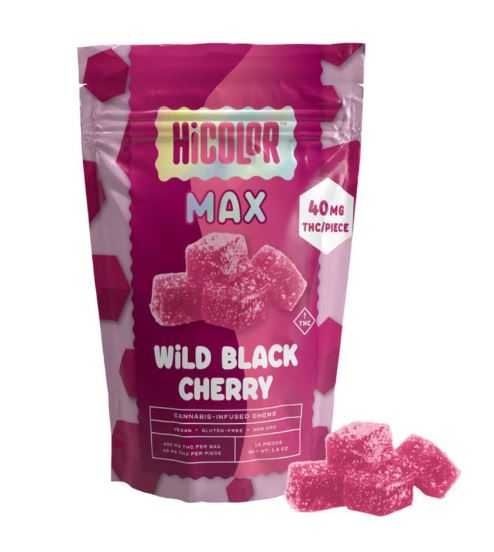 Photograph of product: HiColor MAX | Wild Black Cherry | 40mg/10pk Gummies