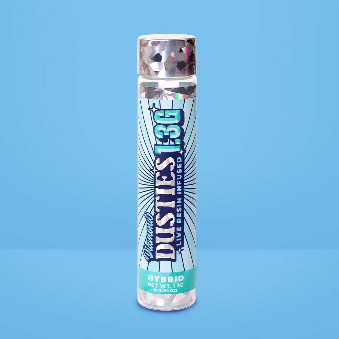 Photograph of product: Dusties Diamond Infused Preroll 1.3g Hybrid Emerald
