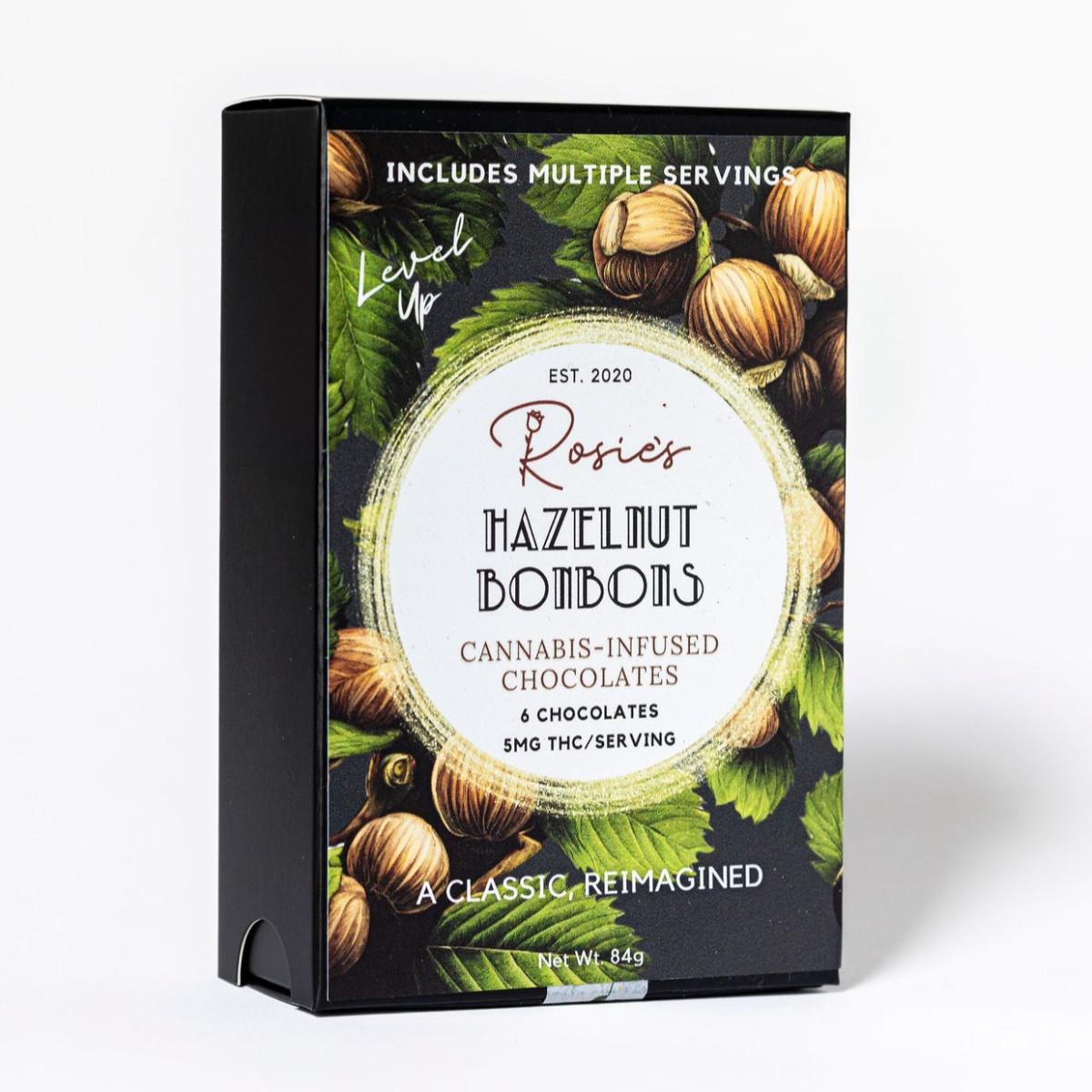 Photograph of Product: 5mg THC Chocolates | Hazelnut Bonbons | Rosie's (x-tract)