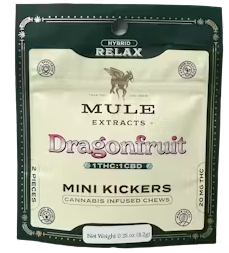 Photograph of product: Dragonfruit Mini Kickers | Gummies 1:1 TH-oui:CBD 2 pk| Mule Extracts