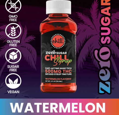 Photograph of product: CHILL- INFUSED SYRUP SUGAR FREE WATERMELON 200MG