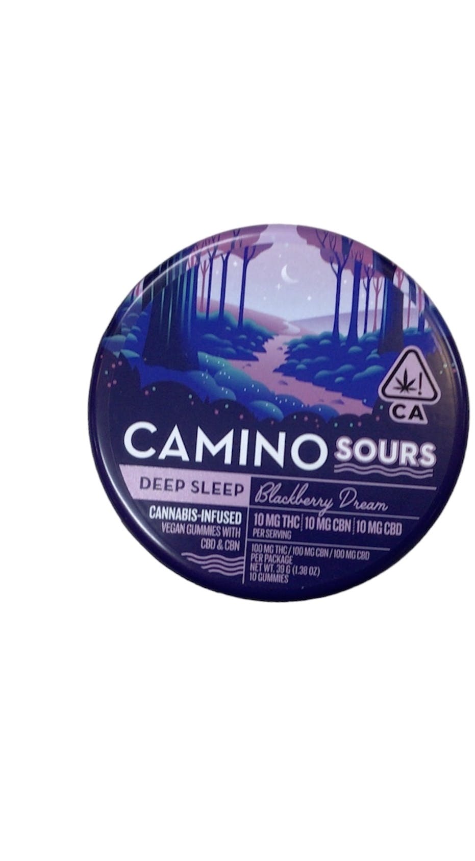 Photograph of product: Kiva- Camino Sours BlackBerry Dream 1:1:1 TH-oui:CBN:CBD