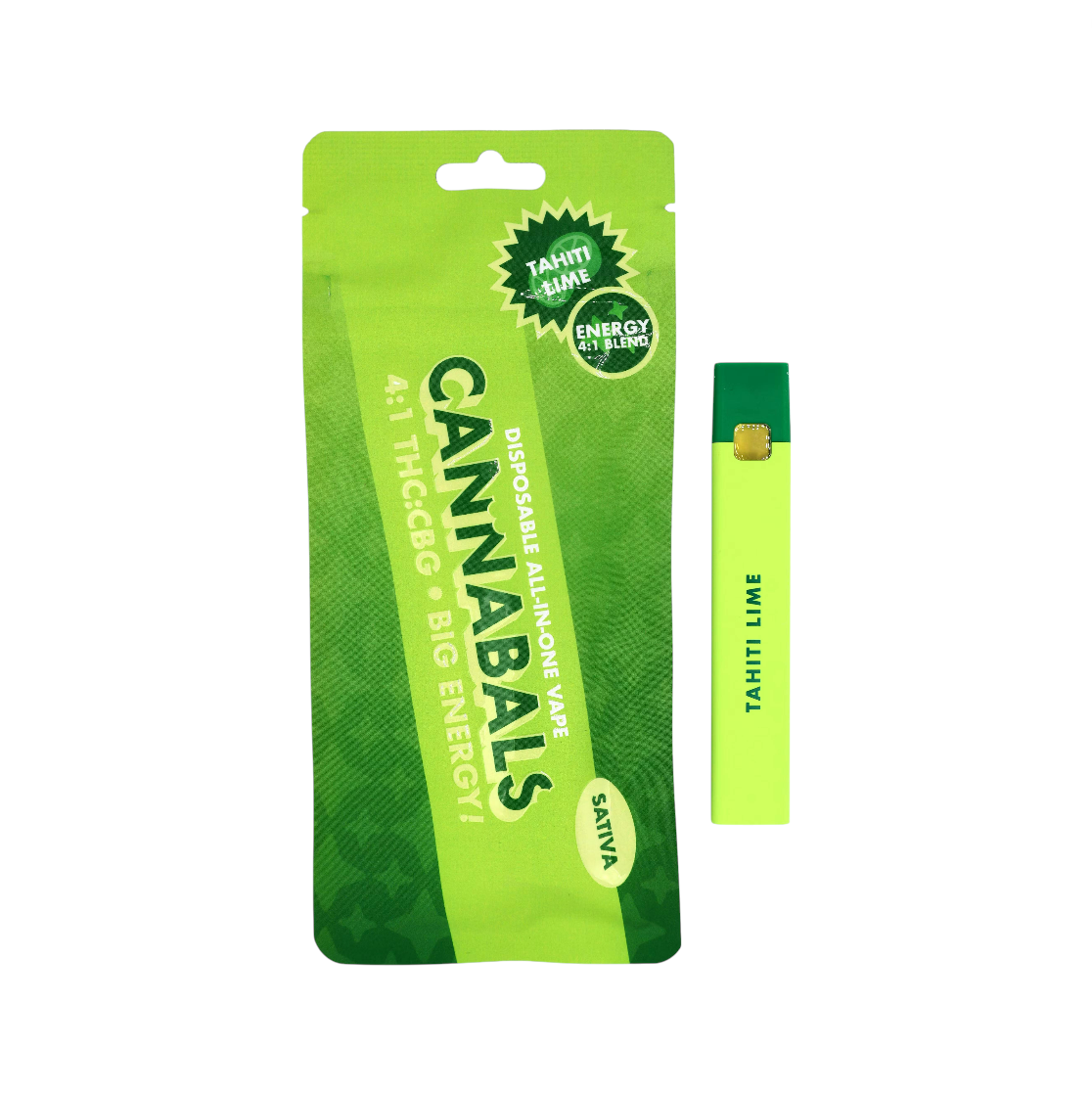 Photograph of product: Cannabals Energy Tahiti Lime Vape